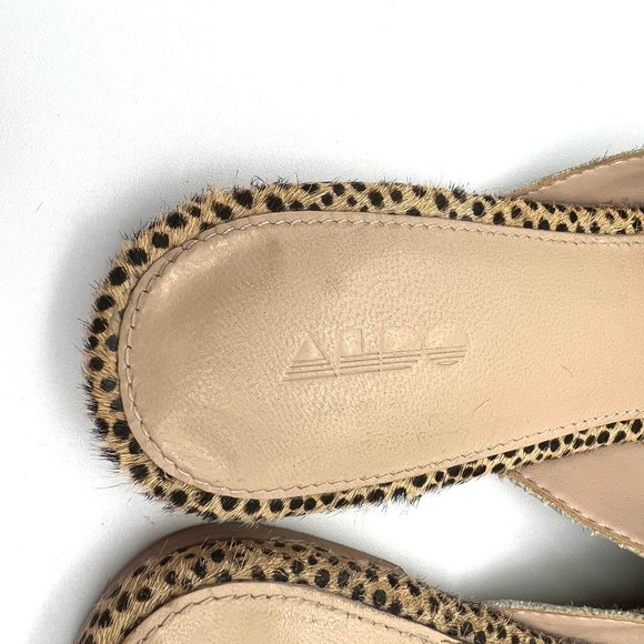 Parisian Slip On Mule in Spotty Calf Hair Pointed Toe Flat Leopard Cheetah Print - Picture 6 of 12